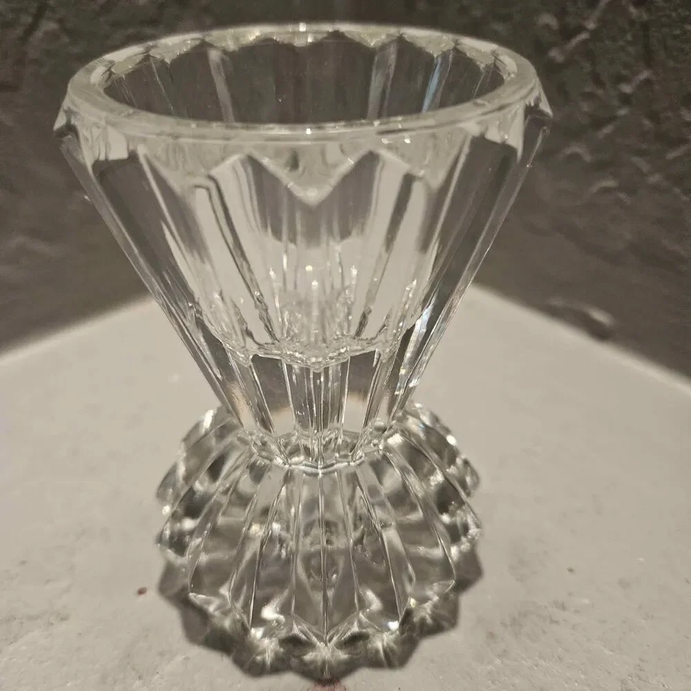 Mikasa Diamond Fire 2 way Clear Cut Crystal Votive Tapered Candle Holder